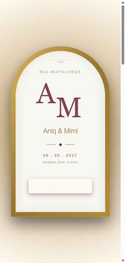 Classic Malay Arch invitation preview
